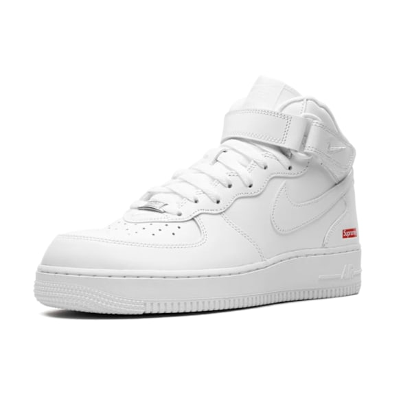 Air Force 1 Mid"SupremeMiniBoxLogoWhite" Original sneakers för män och kvinnor 38