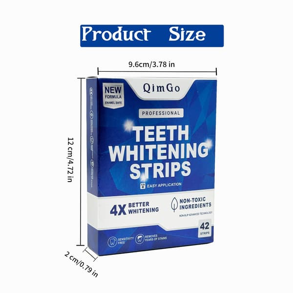 Tandblekningsstrips för vitare tänder, 21 par (42 strips) per förpackning.