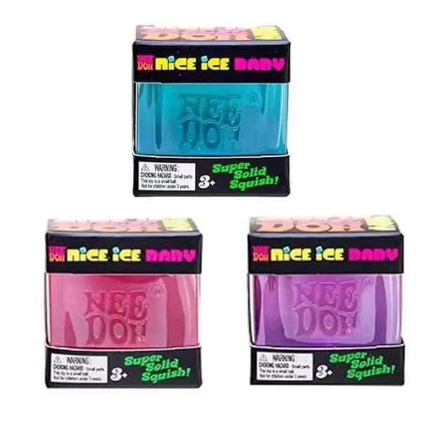 Schylling NeeDoh Nice Cube - Sensorisk klämleksak med supersolid kläm Purple