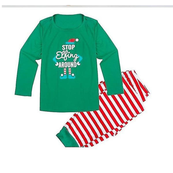 Loungewear Family Matching Xmas Christmas Pyjamas Herr Dam Barn Nattkläder qd bäst Kids-10T