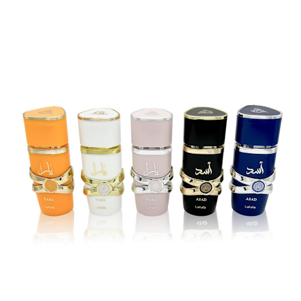 Lattafa Yara unisex doftset, 5 flaskor. 30 ml per flaska.