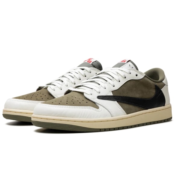 Air Jordans 1"Travis Scott - Medium Olive" Original sneakers för män och kvinnor 44