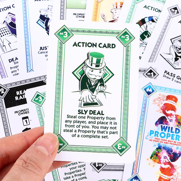 Pussel Familjefest Brädspel Engelsk version Monopol Trading Cardgame Playing Black 1 pc