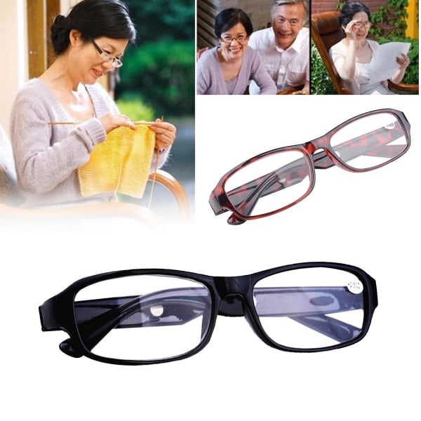 Läsglasögon +4,5 +5,0 +5,5 +6,0 grader Optisk lins Glasögon Glasögon qd bäst Red 5.5