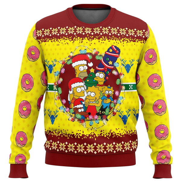 Homer Bush Meme The Simpsons Ugly Jultröja Gåva Jultomten Pullover Herr 3d Sweatshirt Och Topp Höst qd bäst 8 M