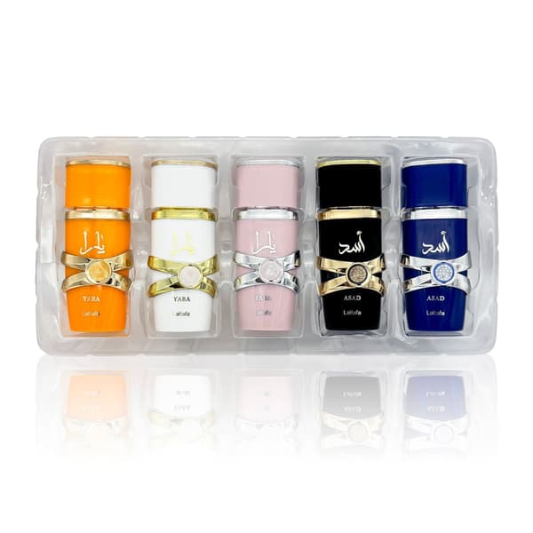 Lattafa Yara unisex duftsett, 5 flasker. 30 ml per flaske.