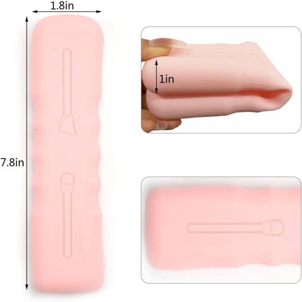 Resesminkborsthållare med magnetsnäppar，Silicon Trendy