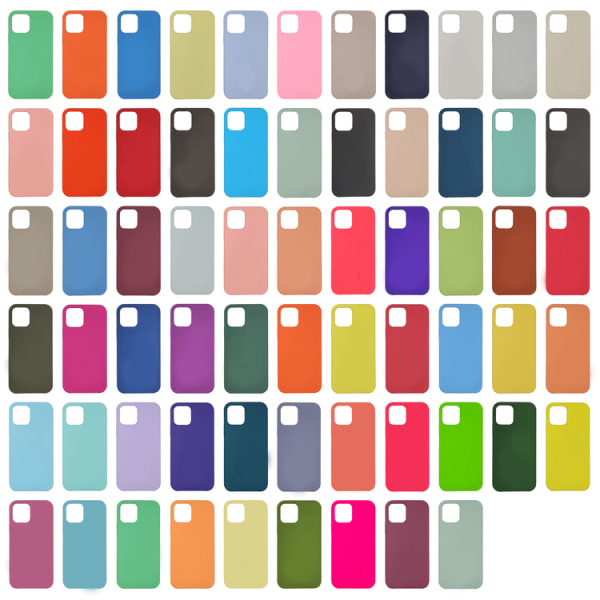 iPhone 12 / 12 Pro Silikon Skal - 64 Färger 28 Ljussenapsgul