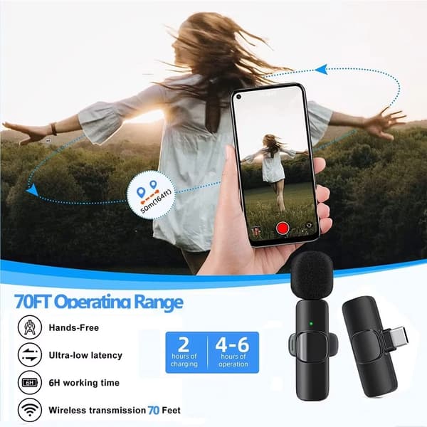 Trådlös mikrofon med brusreducering USB C