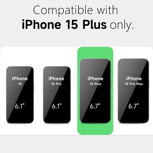 iPhone 15 Plus Matt Svart Skal - Extra Kamera Skydd iPhone 15 Plus