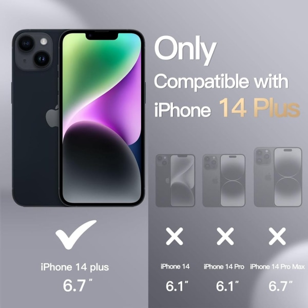 iPhone 14 Plus Matt Svart Skal