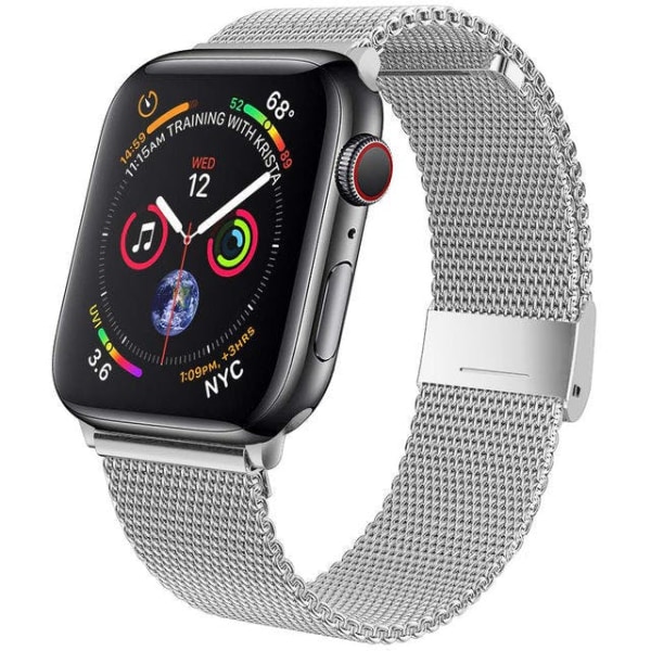 Armband Milanese Loop Apple Watch - Välj Färg Grå 42/44/45/49 MM