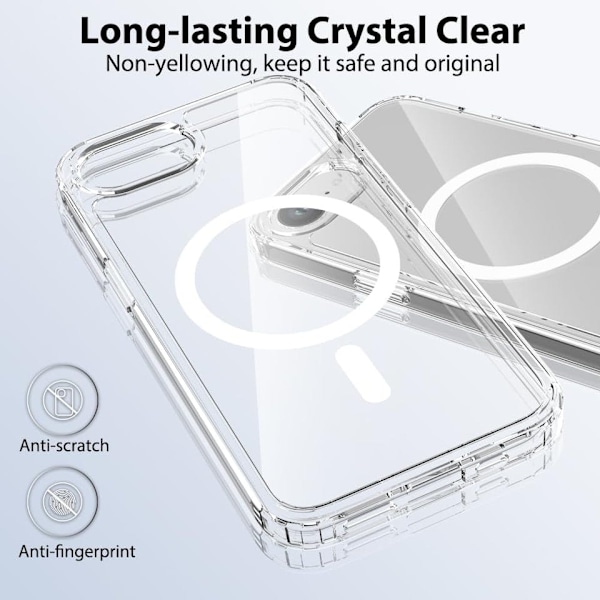 iPhone 16E Magsafe Skal Stötdämpande Transparent iPhone 16e