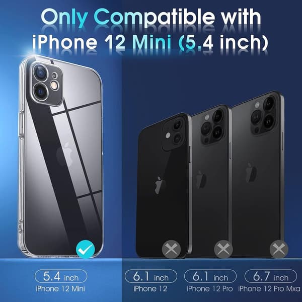 iPhone 12 Mini Transparent TPU Skal – Extra Kameraskydd iPhone 12 mini