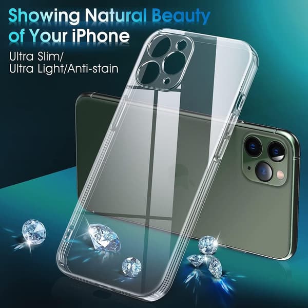 iPhone 11 Pro Max Transparent TPU Skal – Extra Kameraskydd iPhone 11 Pro Max