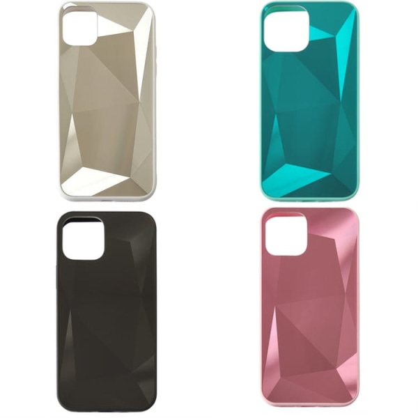 iPhone 12 / 12 Pro Diamant Bling Spegel Skal - 4 Färger Grön/Blå