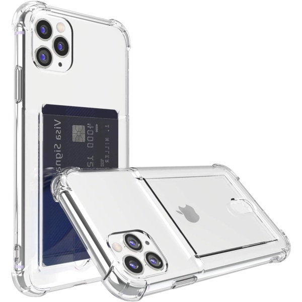 iPhone 11 Pro Transparent iPhone Skal med Korthållare