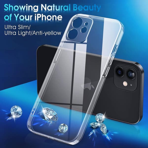 iPhone 12 Mini Transparent TPU Skal – Extra Kameraskydd iPhone 12 mini