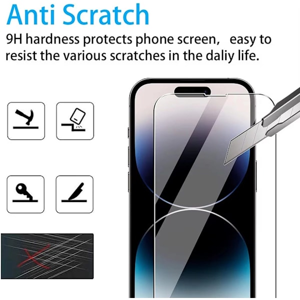 2-Pack iPhone 16 Plus Härdat Glas Skärmskydd