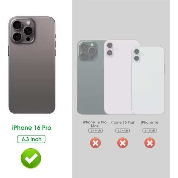 iPhone 16 Pro Max Plånboksfodral - Svart