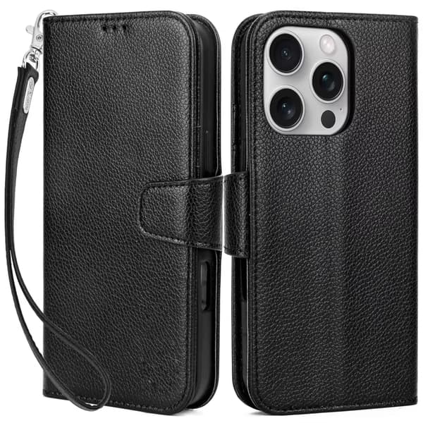 iPhone 16 Pro Max Plånboksfodral - Svart