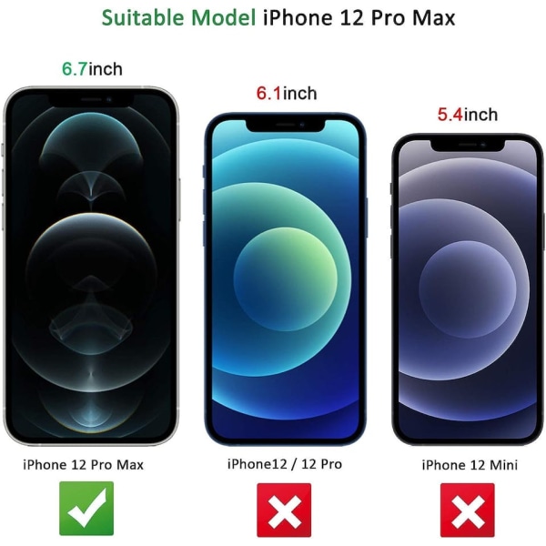 iPhone 12 Pro Max 2-pack Härdat glas Hel Täckande Skärmskydd