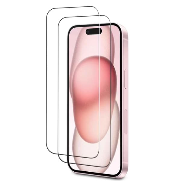 2-Pack iPhone 15 Skärmskydd Glas
