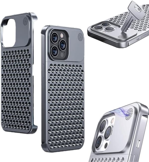 Metal Mesh Skal iPhone Grå iPhone 15 Pro