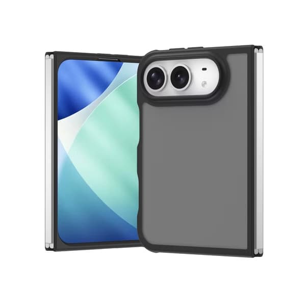 iPhone Duo Mat Sort Cover – Tyndt & Stødabsorberende Mobilcover