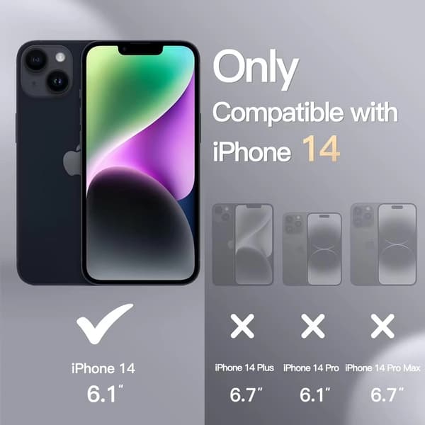 iPhone 14 Matt Svart Deksel
