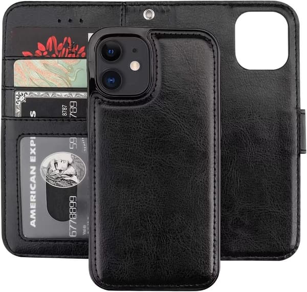 Magnetiskt Plånboksfodral iPhone 12 Mini – med Kortplatser & RFID-skydd