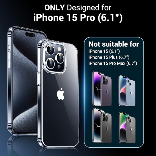 iPhone 15 Pro-deksel - ekstra støtbestandig