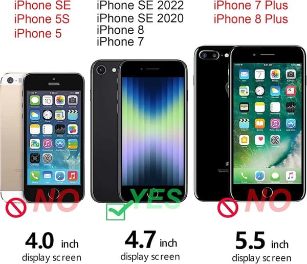 iPhone 7 / 8 / SE (2020/2022) Plånboksfodral - Svart