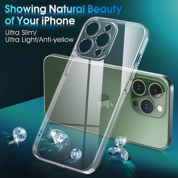 iPhone 13 Pro Max Transparent TPU Skal – Extra Kameraskydd