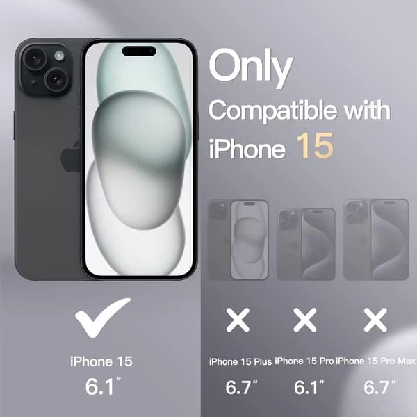 iPhone 15 Matt Svart Skal