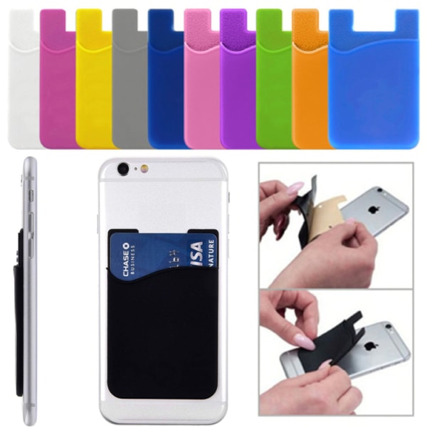 2-pack Universal Mobil plånbok-12 Färger Vit