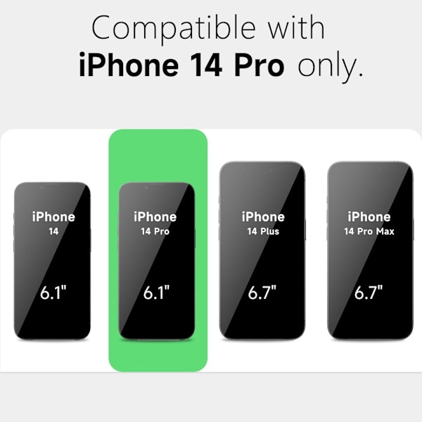 iPhone 14 Pro Matt Svart Skal - Extra Kamera Skydd iPhone 14 Pro