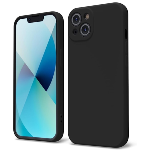 iPhone 13 Matt Svart Skal - Extra Kamera Skydd iPhone 13