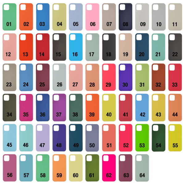 iPhone 12 / 12 Pro Silikon Skal - 64 Färger 32 Tegelbrun