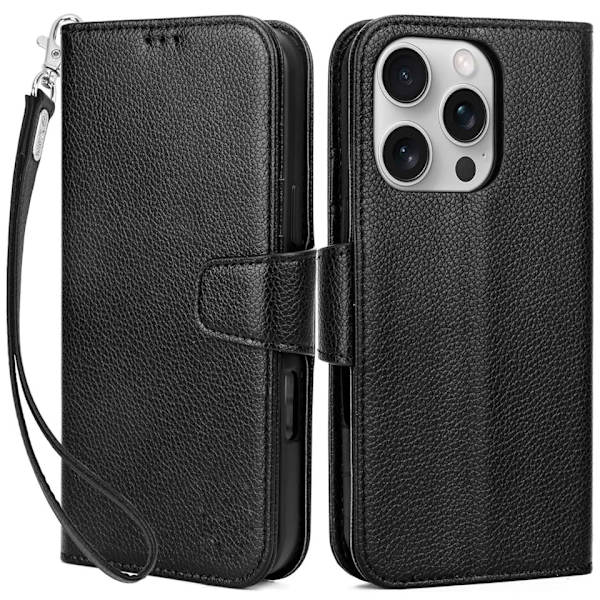 iPhone 16 Pro Plånboksfodral - Svart