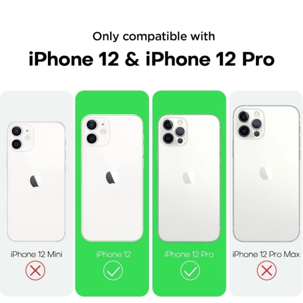 iPhone 12 / 12 Pro Diamant Bling Spegel Skal - 4 Färger Grön/Blå