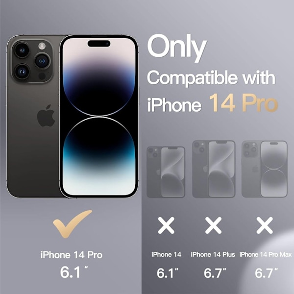 iPhone 14 Pro Matt Svart Skal