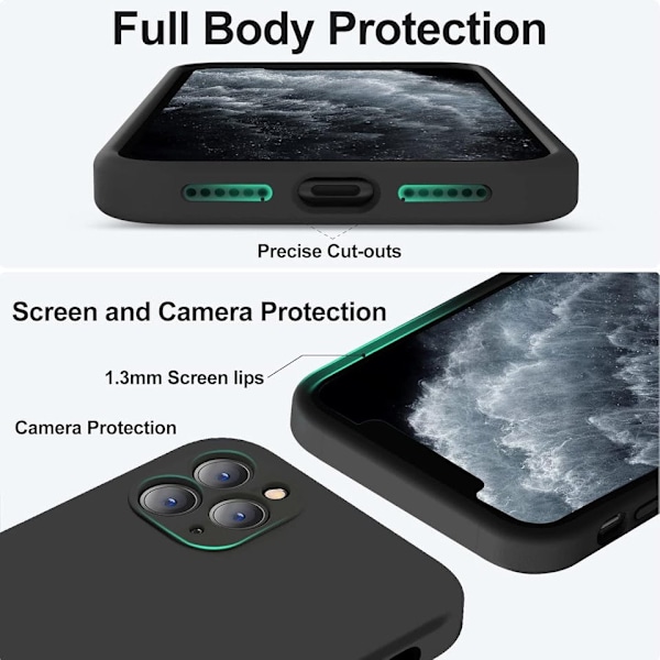 iPhone 11 Pro Max Matt Svart Skal - Extra Kamera Skydd