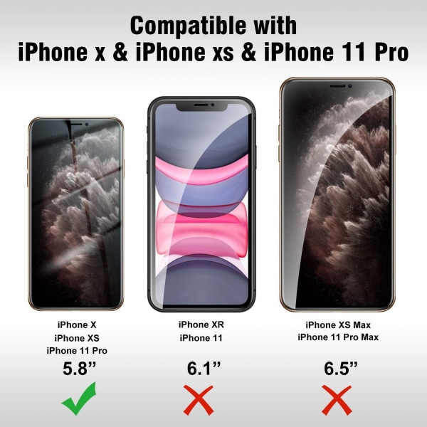 iPhone 11 Pro Privacy / Sekretessskärmskydd
