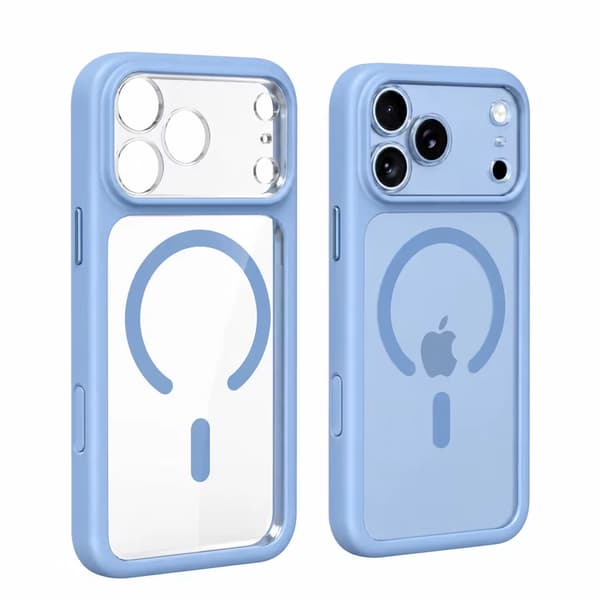 iPhone 18 Pro Max MagSafe Skal – Slimmat, Stötsäkert & Kameraskydd (Ljusblå)