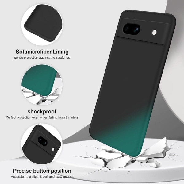 Google Pixel 7A Matt Svart Skal