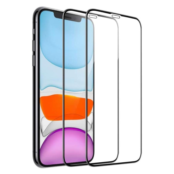 2-pack Härdat glas Hel Täckande Skärmskydd iPhone XS Max