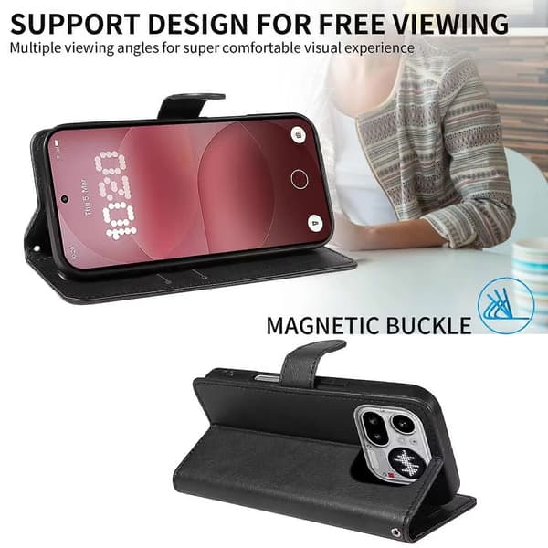 Nothing Phone 4a Pro Plånboksfodral – Svart