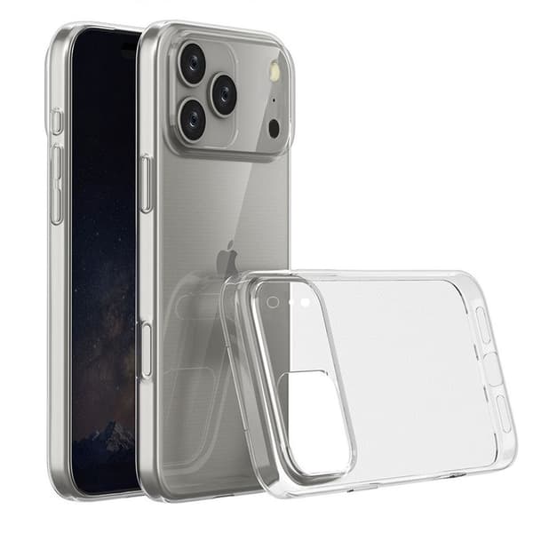 iPhone 17 Pro Max Transparent TPU Skal – Extra Kameraskydd