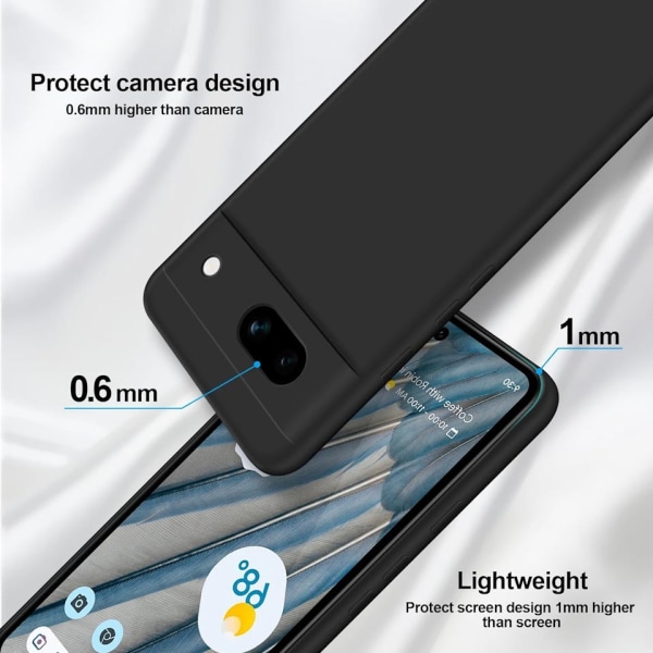 Google Pixel 7A Matt Svart Skal